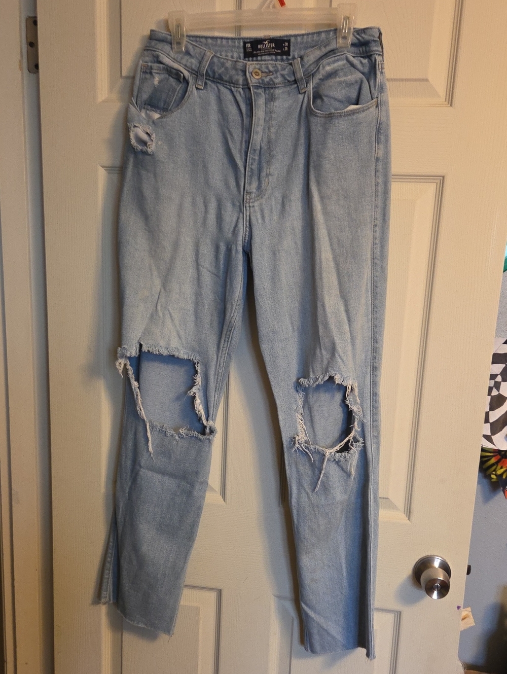 Hollister Light Blue Distressed Women’s Jeans Size 11R